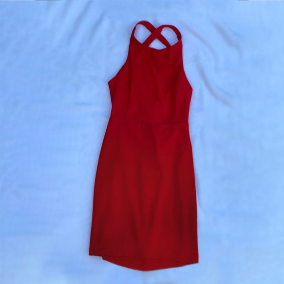 Express XS Open Back High Neck Bodycon Dress - Picture 7 of 7